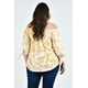 thumbnail image 3 of Blusa escote campesino Roman Fashion /Tallas Extras, 1608 (Blanco /beige) beige 40, 3 of 7