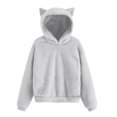 thumbnail image 4 of Grblisyd Sherpa Fleece Hoodie for Girls Cat Ears Fuzzy Warm Pullover Sweatshirt Kids Fashion Casual Loose Sweater with Pockets, 4 of 4