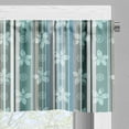 thumbnail image 5 of Ambesonne Floral Valance & Curtain, Retro Cold Toned Stripes, 55"x30", Multicolor, 5 of 7