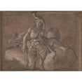 thumbnail image 2 of Giovanni Domenico Tiepolo 24x19 Gold Ornate Framed and Double Matted Museum Art Print Titled - Allegorical Figure Representing Africa, 2 of 4