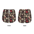 thumbnail image 6 of Uemuo rock record Skull Pattern Women's Athletic Shorts High Waisted Running Shorts with Liner Pockets Gym Elastic Workout Shorts-X-Large, 6 of 9