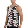 thumbnail image 2 of Fotbe Orchids Flowers Pattern Men's Quick Dry Workout Tank Top Gym Muscle Tee Fitness Bodybuilding Sleeveless T Shirt Breathable Workout Shirt-Large, 2 of 9