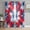 Red, White, Blue, Black, variant on Semi Sheer Curtains Panels, Red Blue Five-Point Stars Rod Pocket Top Voile Window Treatments Drapes for Living Room Bedroom Kitchen, 2 Panels 52x63 in Independence Day Decoration