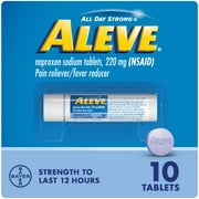 Aleve Tablets Naproxen Sodium Pain Reliever, 10 Count