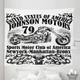thumbnail image 1 of Sketchy Tapestry, USA Johnson Motorsports Club in New York Historic Past Sketch Monochrome Art, Fabric Wall Hanging Decor for Bedroom Living Room Dorm, 5 Sizes, Black White, by Ambesonne, 1 of 1