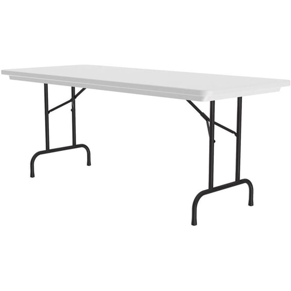 Correll Commercial Duty Plastic Top Folding Table. One-Piece Blow-Molded Plastic Top is Waterproof, Scratch, Stain, & Impact Resistant