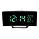 thumbnail image 4 of Reloj despertador digital LED con función de repetición de 12/24 horas y luz ajustable de 3 niveles para escritorio. Verde, 4 of 9