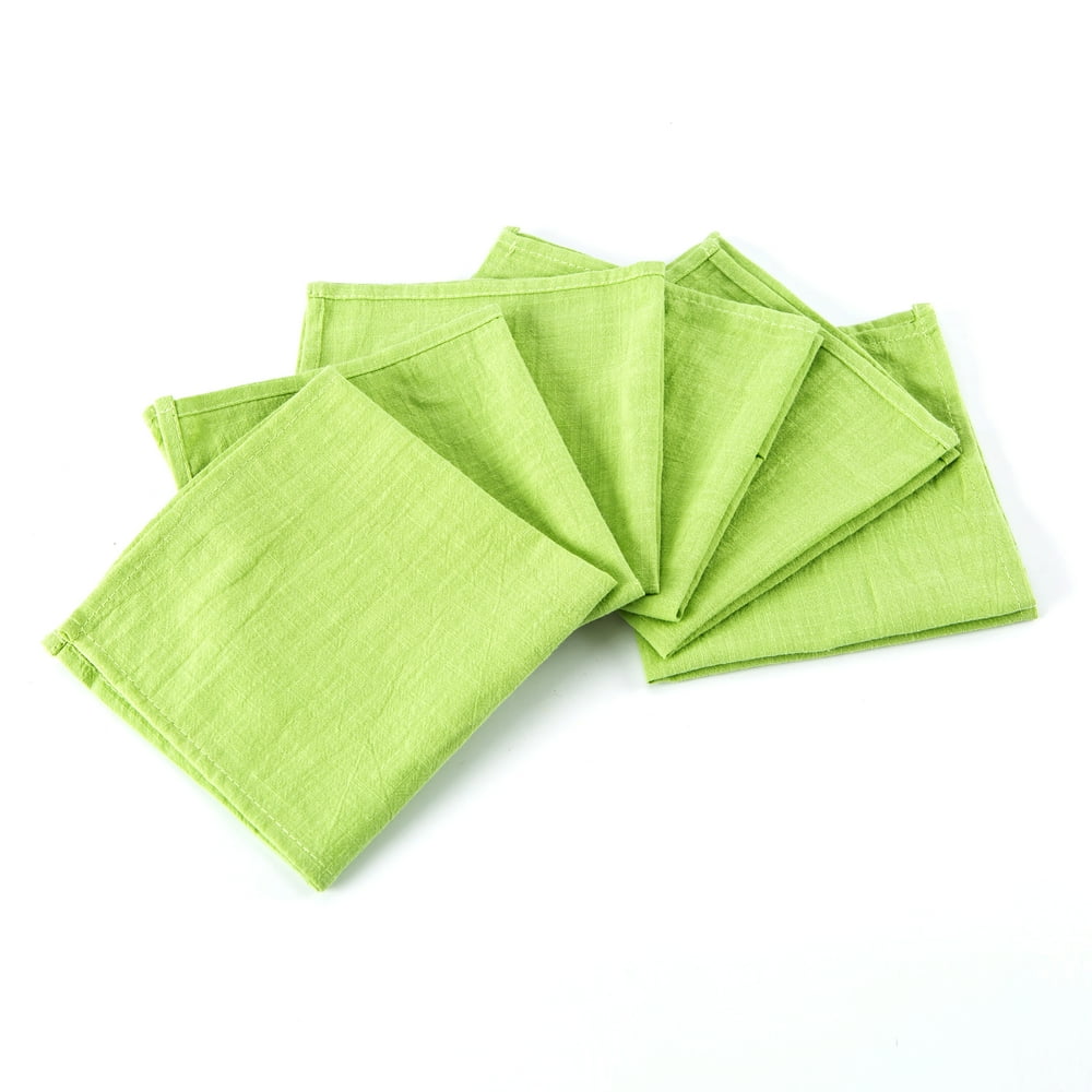 Cotton Napkin Set Of 6, Natural Cotton Cloth Napkins Jean Blue, Wedding