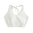 thumbnail image 1 of Women Halter Crop Top Summer Bustier Knit Bundle Bralette Curvy Ribbed Knit Cami, 1 of 6