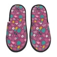 thumbnail image 1 of Balery Summer Flamingo Pantuflas de Casa de Felpa Silenciosas con Diseño Estampado, Zapatillas Cómodas Antideslizantes de Algodón para Interior-Large, 1 of 8