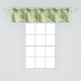 thumbnail image 2 of Ambesonne Spring Valance Pack of 2, Tropic Exotic Palm Trees, 54"X12", Green Ecru, 2 of 4
