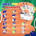 thumbnail image 5 of Mini Sewing Machine with 123 count Sewing Kit for Beginners, Dual Speed Portable Sewing Machine with Light and Finger Guard Suitable for Household, Travel, 5 of 6