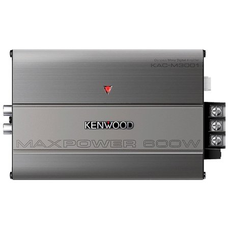 Kenwood KAC-M3001 600W Class D Monoblock Compact Digital Car/ATV/Marine Certified Amplifier