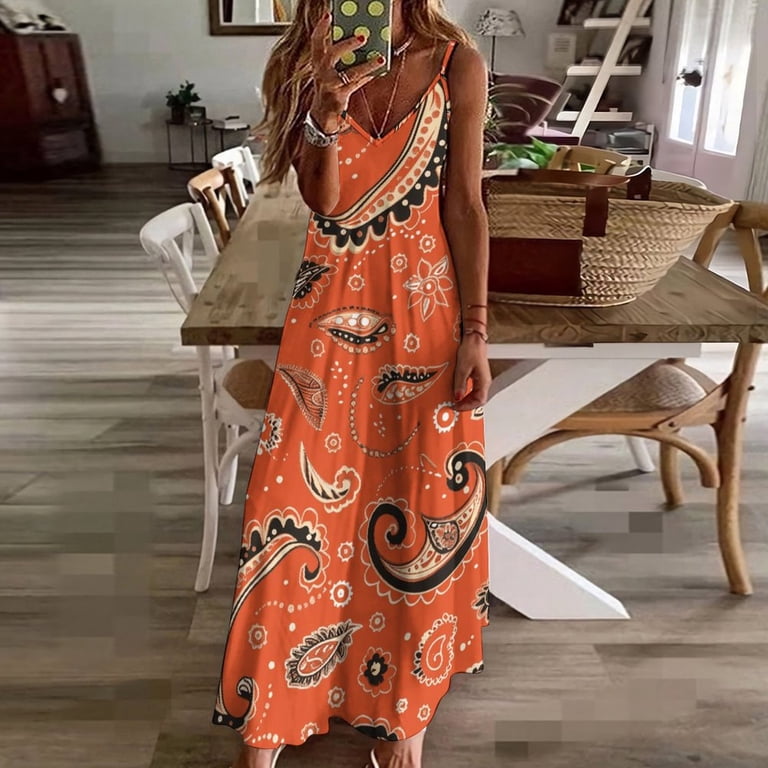 open lace back dress Zapaka Women Orange Lace Long Prom Dress A-Line Floral Scoop Neck Formal Dress, Orange / US22W main image 1