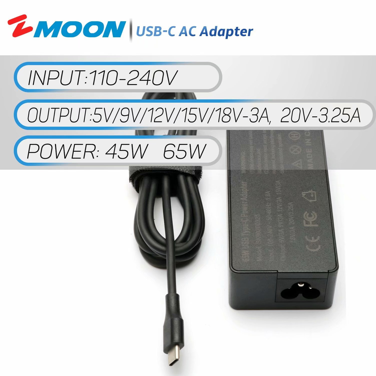 Chargeur USB C 65W pour Lenovo Thinkpad T480 T580 T480S T590 X1 Carbone  ThinkPad Yoga C740