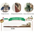 thumbnail image 4 of 3D Welcome Sign for Front Door | Home/Farmhouse Porch Décor Wooden Hanging Sign with Artificial Leaves and Rustic Beads | Christmas Classroom |12" Round, 4 of 5