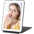thumbnail image 1 of Rechargeable Makeup Mirror with Light, Portable Travel Vanity Mirror with 72 LED Lights, 3 Colors Lighting, 1 of 4