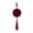 Red#2, variant on Lilixerw Wine Red Christmas Ball Ornament, Chevron Ribbed Ball 3.15 Inch Hanging Pendant with Tassel and Bead for Xmas Tree Wreath Decorations