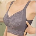thumbnail image 4 of Bigersell Cotton Bras for Women Clearance Comfortable Bras for Women Full-Figure Bra Style B2561 V-Neck Seamless Bras Hook and Eye Bra Closure Juniors Plus Size Sports Bras for Women Gray XL, 4 of 5