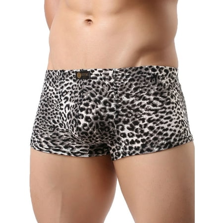 Hyamens Mens Leopard Printed Boxer Briefs Shorts Underwear