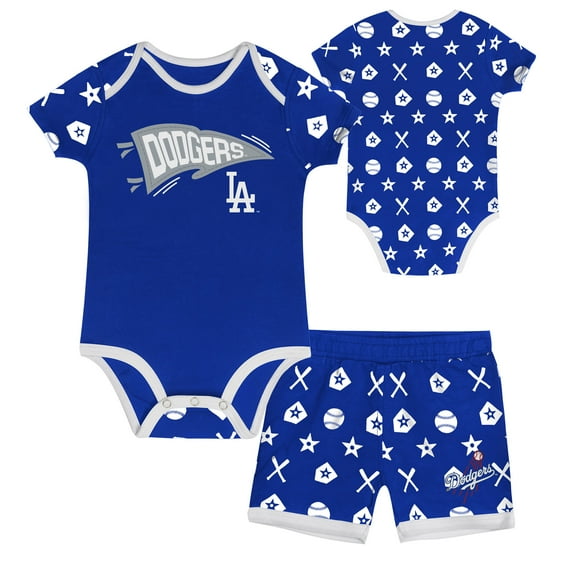 Infant  Blue Los Angeles Dodgers On Deck 2-Piece Diaper Cover Set