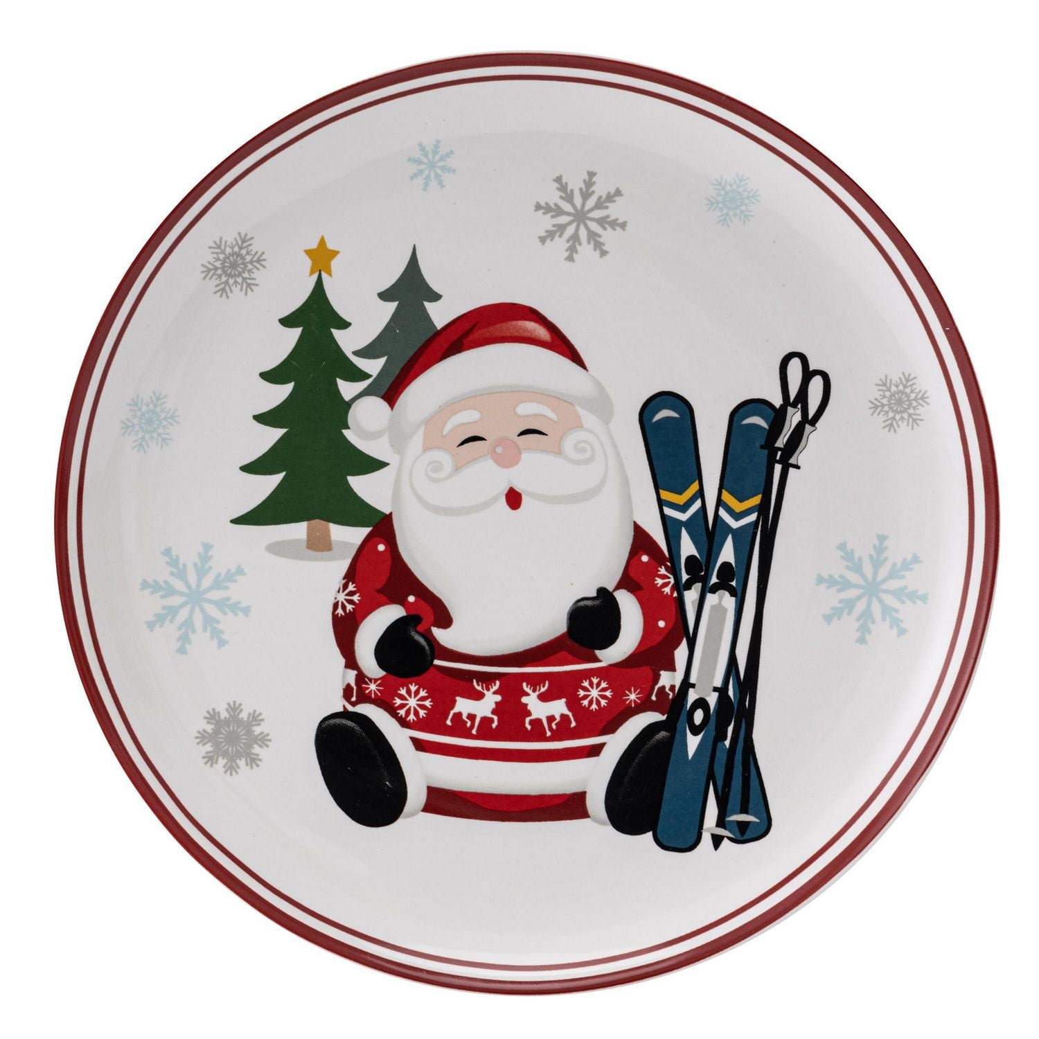Holiday Time Assiette en céramique Coupe, 9 pouces, 1 pièce