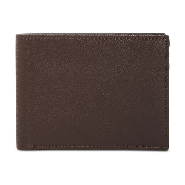 Perry Ellis Mens Manhattan Pebble Bifold Wallet, Marrón, Talla única Perry Ellis plegable