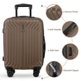 thumbnail image 3 of Gowill 3 Piece Luggage Set 28/24/20 inch Hardshell Lightweight Carry-on and Checked Suitcase with Spinner Wheels.Brown, 3 of 8
