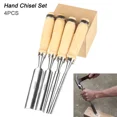 thumbnail image 2 of 4PCS Semi-Circular Woodworking Chisel Set Carving Chrome Vanadium Steel Carpenter Wood Carving Gouge Chisels Tool (4PCS SET), 2 of 7