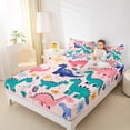 thumbnail image 3 of Castle Fairy Kids Teens Cartoon Dinosaur Twin Sheet Sets,Cute Tree Leaves Bedding, 3 of 6