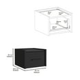 thumbnail image 7 of Black Floating Nightstand with Drawer | Modern Wall Mounted Bedside Table for Bedroom, 7 of 7