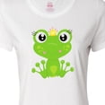 thumbnail image 4 of Inktastic Cute Frog, Green Frog, Frog Princess, Crown Women's T-Shirt, 4 of 5