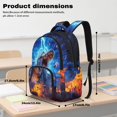 thumbnail image 6 of Jeiento Lightning Dinosaur 17 Inch Bookbag Set for Kids 4-Piece Lunch Bag Pencil Case Water Bottle Holder Lightweight Large Capacity School Backpack for Boys Girls Teens, 6 of 7