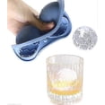 thumbnail image 3 of Basketball Ice Cube Mold, Basketball Shape Ice Cube Tray, Silicone Sphere Ice Mold Make 4 Large Ice Balls for Chilling Whiskey Cocktails Drinks, 3 of 5