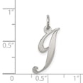 thumbnail image 4 of Sterling Silver Medium Script Initial Letter J Charm, 4 of 5