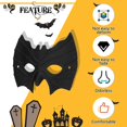 thumbnail image 5 of Piezas Máscara de Ojo de Murciélago Máscara de Disfraces de Halloween Máscara de Cara de Murciélago Negro Accesorios de Disfraces de Halloween para Niños Adultos Tema de Halloween Accesorios de Disfraces de Fiesta de Cosplay brillar Electrónica, 5 of 5