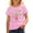 Pink, variant on Girls Short Sleeve Cartoon Print Tee Shirts Casual Campus For Season Kids Wear Age 3-14 Years