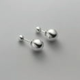 thumbnail image 3 of K-KED 925 Sterling Silver 4mm&8mm Beads Ball Stud Earrings Screw Backs Two Way, 3 of 6