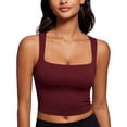 thumbnail image 1 of Sujetador deportivo CRZ YOGA Butterluxe Longline Cuello cuadrado Rojo Merlot, 1 of 5