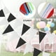 thumbnail image 3 of Banderas de Banderín Uxcell de 100ft Cuerda Colgante Triangular DIY para Fiesta Negro Blanco 60 Pcs, 3 of 5