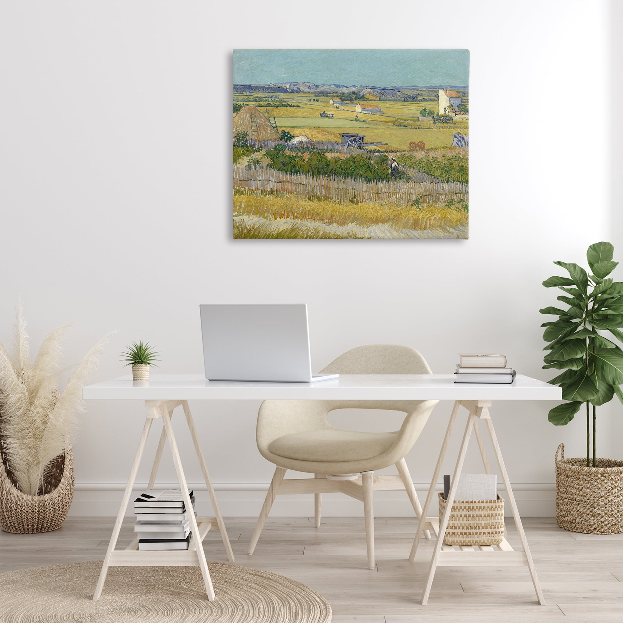 Stupell Industries Van Gogh The Harvest Landscape Landscape & Nature Painting Wrapped Canvas Art Print Wall Art, 40 x 30