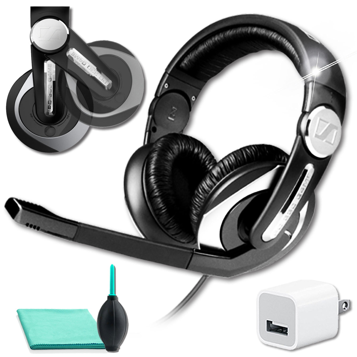 lenen vertel het me Merchandising Sennheiser PC 330 Gaming Headset with Noise Canceling Microphone Bundle -  Walmart.com
