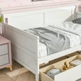 thumbnail image 5 of Harper & Bright Designs Twin Size Daybed with Two Storage Drawers, Wood Platform Bed with Storage for Bedroom, White, 5 of 12