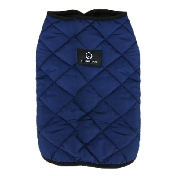 Dog Cat Vest Coat, Fashion Casual Round Neck Thicken Soft Cozy Cotton Plush Lining Winter Warm Windproof Pet Clothes Costume for Small Medium Dogs Daily Wear