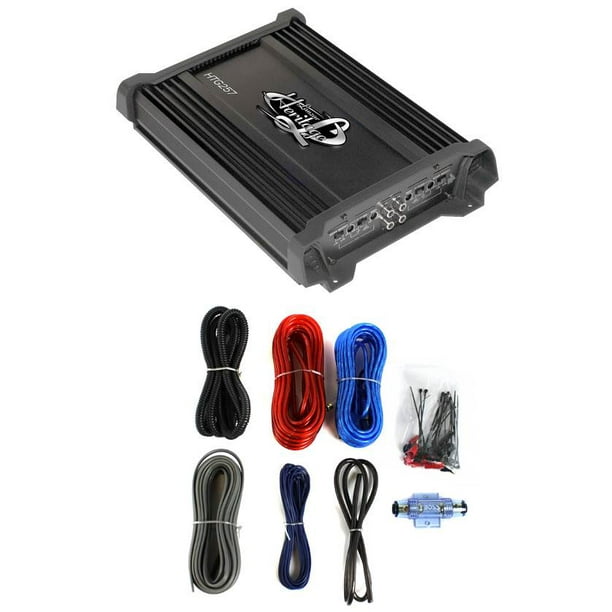 NEW LANZAR HTG257 2000W 2 Channel MOSFET Car Audio Amplifier+8 Ga Amp