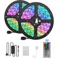 thumbnail image 1 of Tira de luces LED de 10 m, 300 LED, RGB 5050, IP65, multicolor, decoración de neón recortable, 44 LED, control remoto, 12 V, 5 A, 1 of 5
