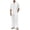 07#White, variant on Long Sleeve Casual Outfit For Men Henley Half Button Stand Collar Shirt Matching Loose Fit Long Trousers