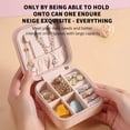 thumbnail image 4 of Mini Jewelry Storage Box Portable Home Travel Earrings Necklace Storage Case for Women Ring Organizer PU Leather Display Case, 4 of 4
