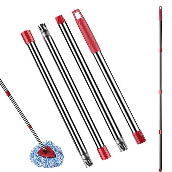 4-Section Spin Mop Replacement Handle, Mop Handle Compatible with Ocedar Spin Mop