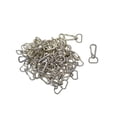 thumbnail image 1 of 50 Pieces Alloy Swivel Lanyard Snap Hook with Key Rings DIY Jewelry Findings, 1 of 9